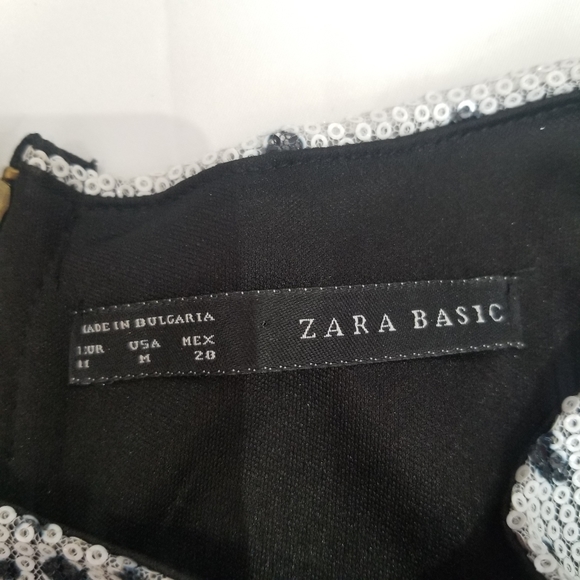 ZARA BASIC sequin holiday party cocktail dress - Picture 7 of 16
